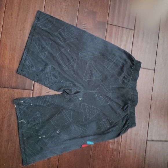 Boys Black Faded Glory Pizza Party Sleep Shorts - Picture 3 of 3